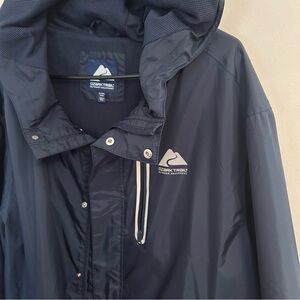 Ozark Trail Adult Unisex Navy Blue Lightweight Rain Jacket Coat XL/XXL